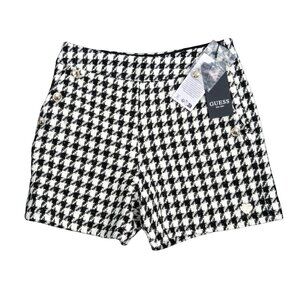 NWT | Guess Big Girls Black & White Pied De Poule Houndstooth Shorts | 12
